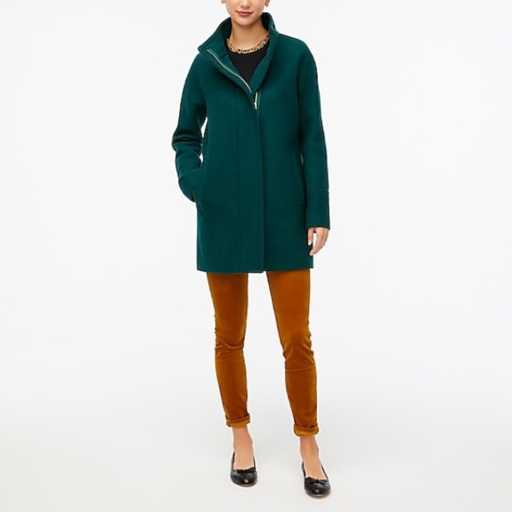 J Crew City Coat in Dark Forest size 12